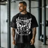 Retro Gym Make Yourself Stronger Acid Washed T-shirt by Inlyline