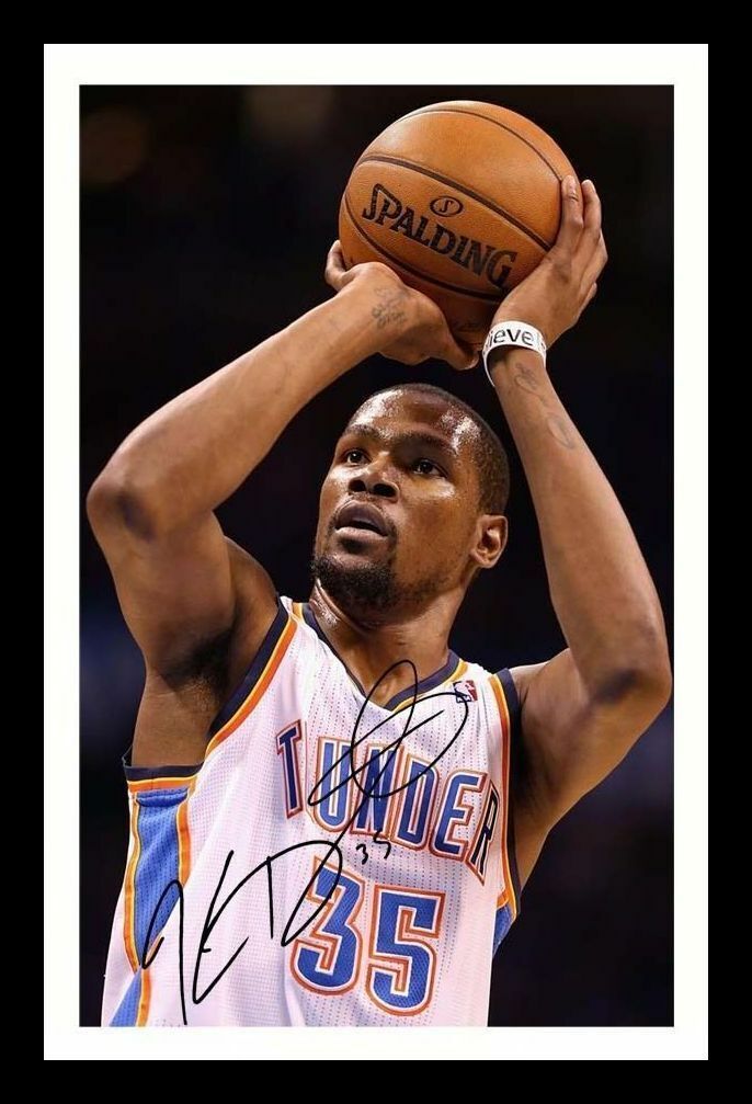 Kevin Durrant - Oklahoma City Thunder Autograph Signed & Framed Photo Poster painting