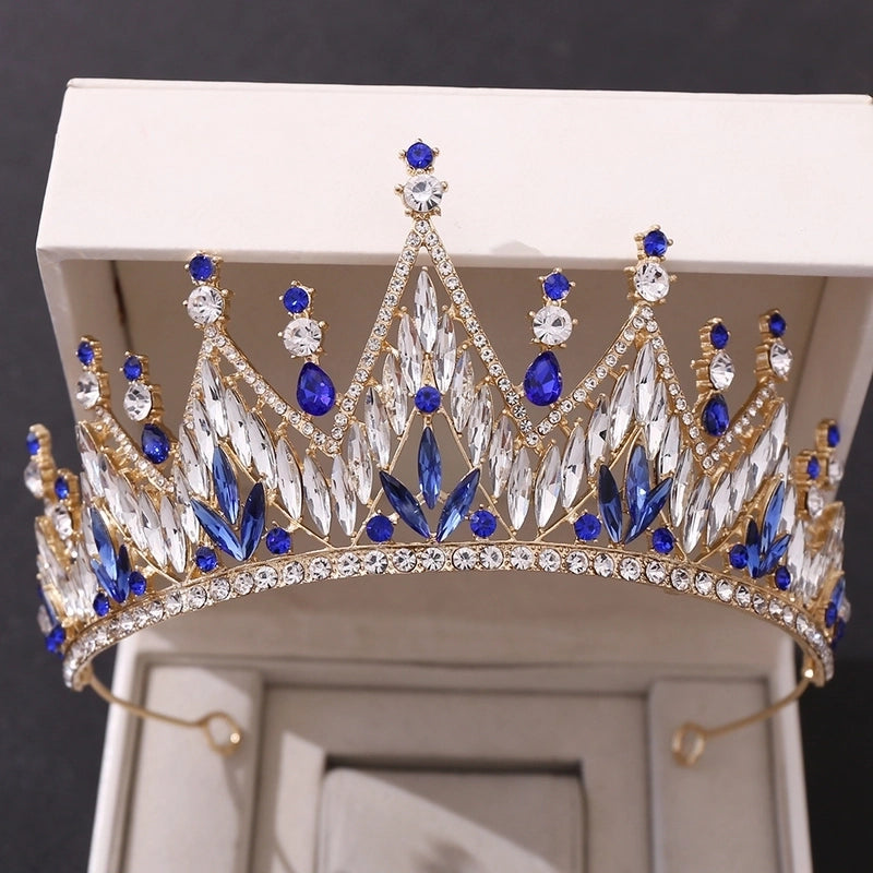 Minimalist Crown Alloy Inlay Rhinestones Crown 1 Pair