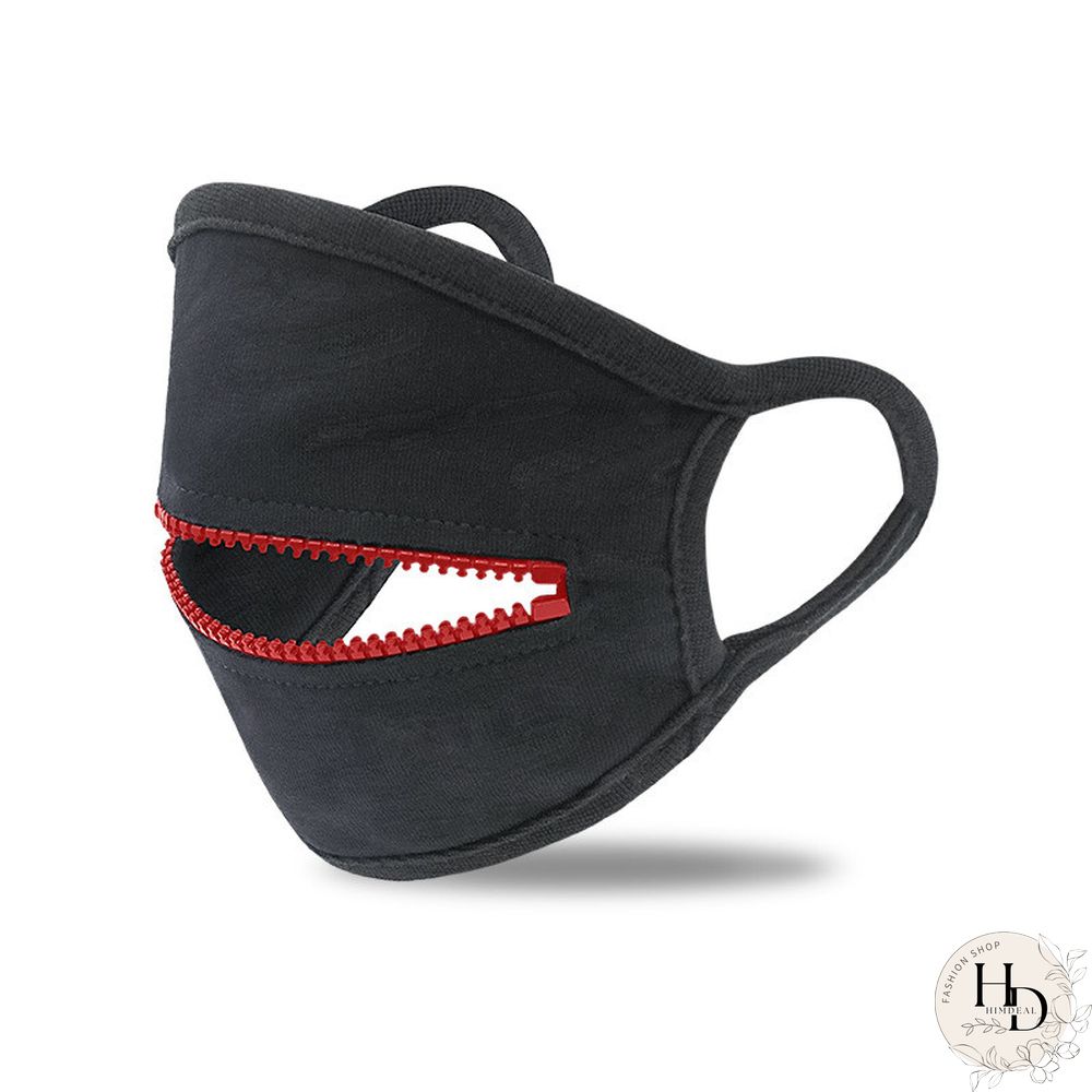Black Fashion Casual Zipper Design Face Protection