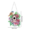 >SALE<Single Side 5D Diamond Painting Dots Pendant Wall Decor (Flower Bird Cage KJ091)