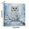(25x25cm)DIY Owl Framed Handmade Pearl Painting Art Craft Kit Living Home Decor