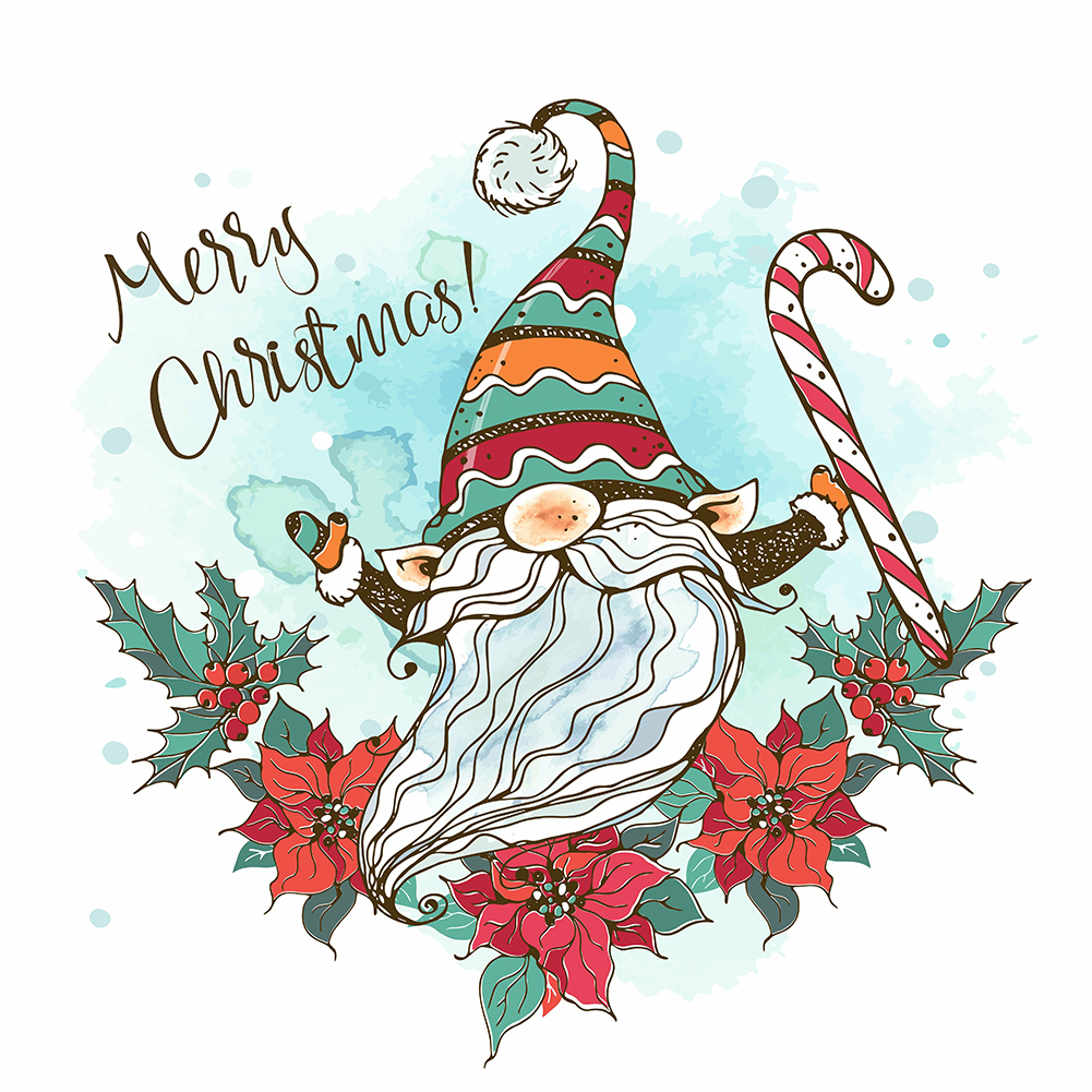 

Cartoon Santa - Round Drill Diamond Painting - 30*30CM, 501 Original
