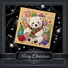 (25x25cm)DIY Pearl Painting Xmas Framed Handmade Pearl Material Art Kit Living Room Decor