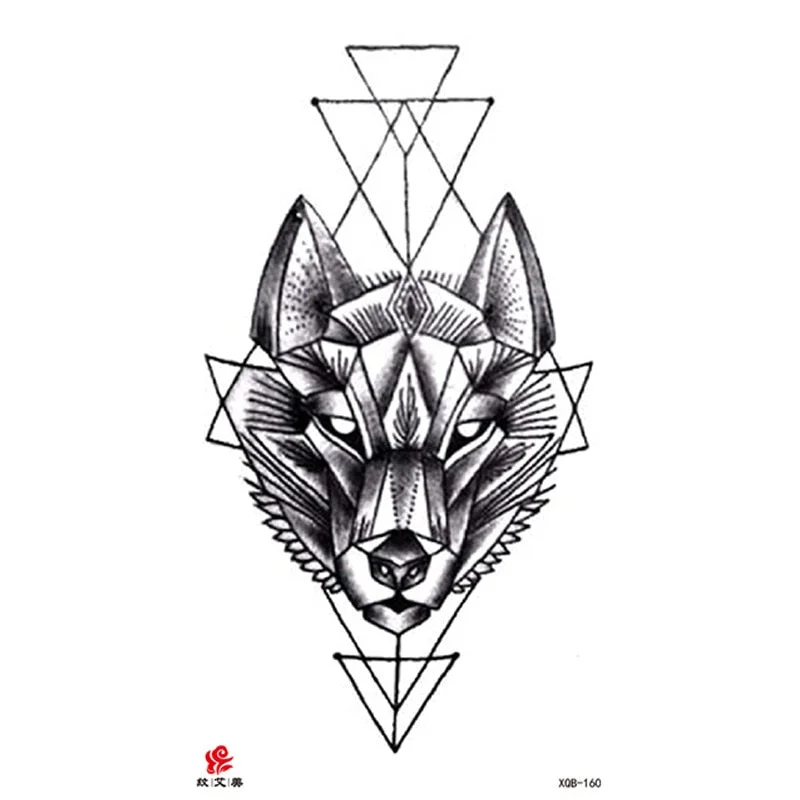 Animal Tiger dragonTemporary Tattoos Fox Wolf Eagle Fake Tatto Sticker Owl Flower Tatoo Body Armbands Men tatuajes temporales