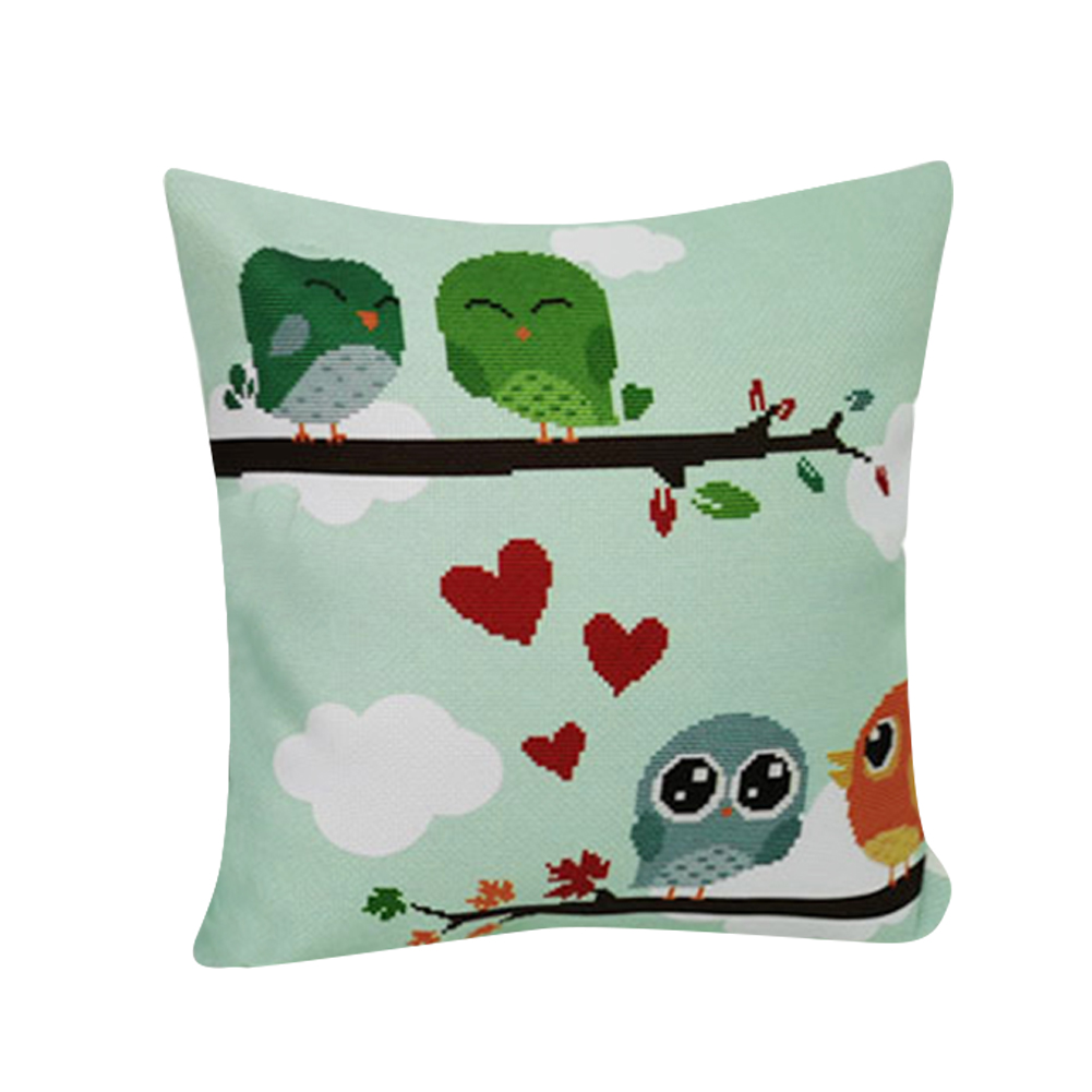 

Birds on Branch - 11CT Stamped Cross Stitch Pillowcase - 45*45CM, 501 Original