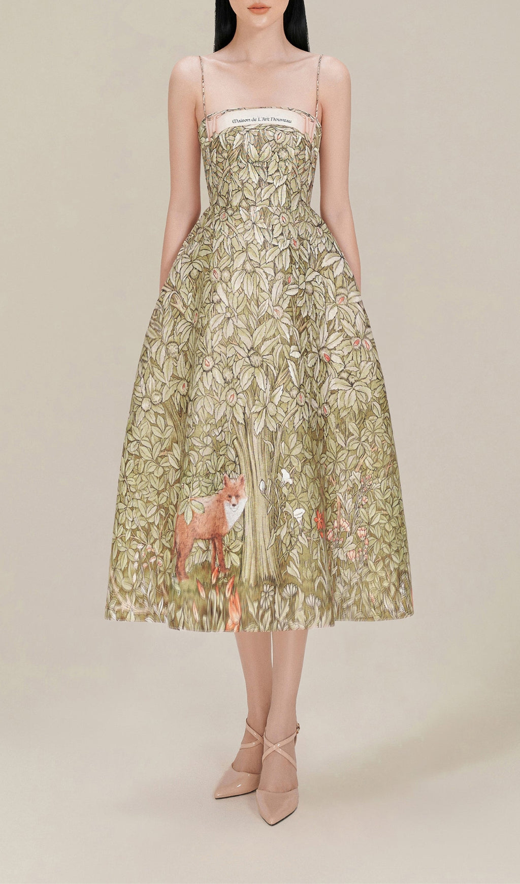 Jungle Prtinted Midi Dress