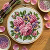 Purple Rose-Partial 9CT Stamped Cross Stitch Bead Embroidery 29*28cm tapestrymarket