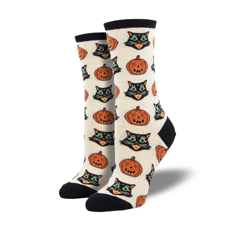 Casual everyday Halloween minimalist jacquard socks