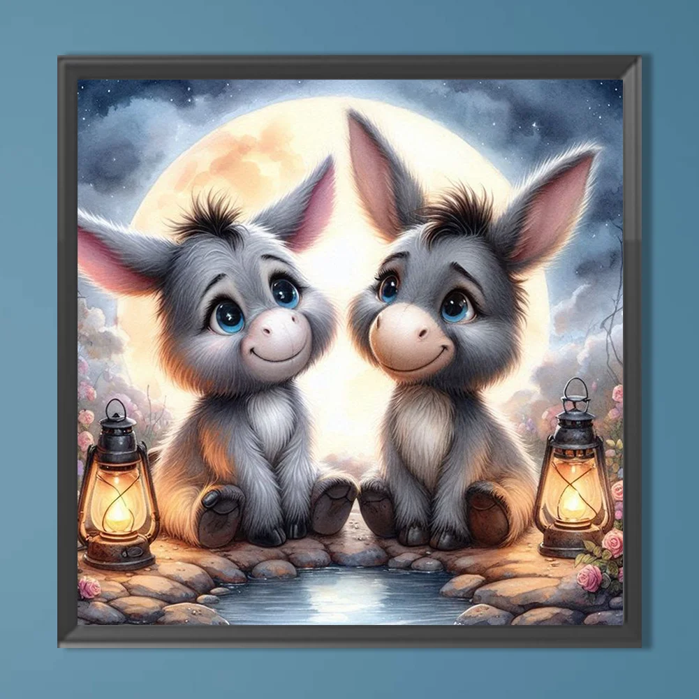 Diamond Painting - Full Round Drill - Donkey(Canvas|40*40cm)