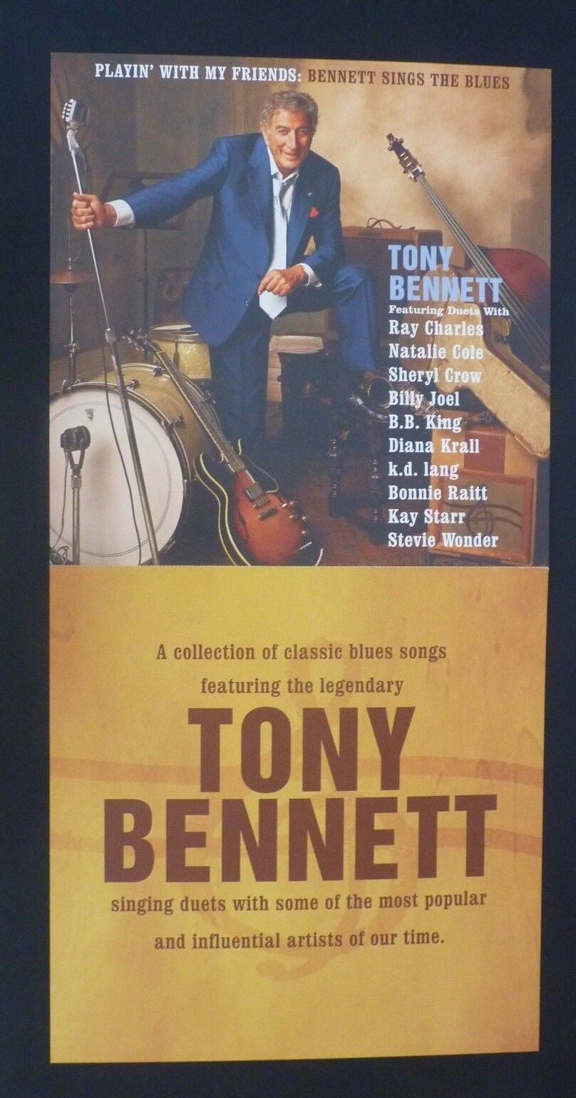 Tony Bennett Playin with my Friends Promo LP Record Photo Poster painting Flat 12x12/24 Poster 2