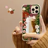 Touch-up Floral Mirror Phone Cases Silicone for iPhone 7-14 