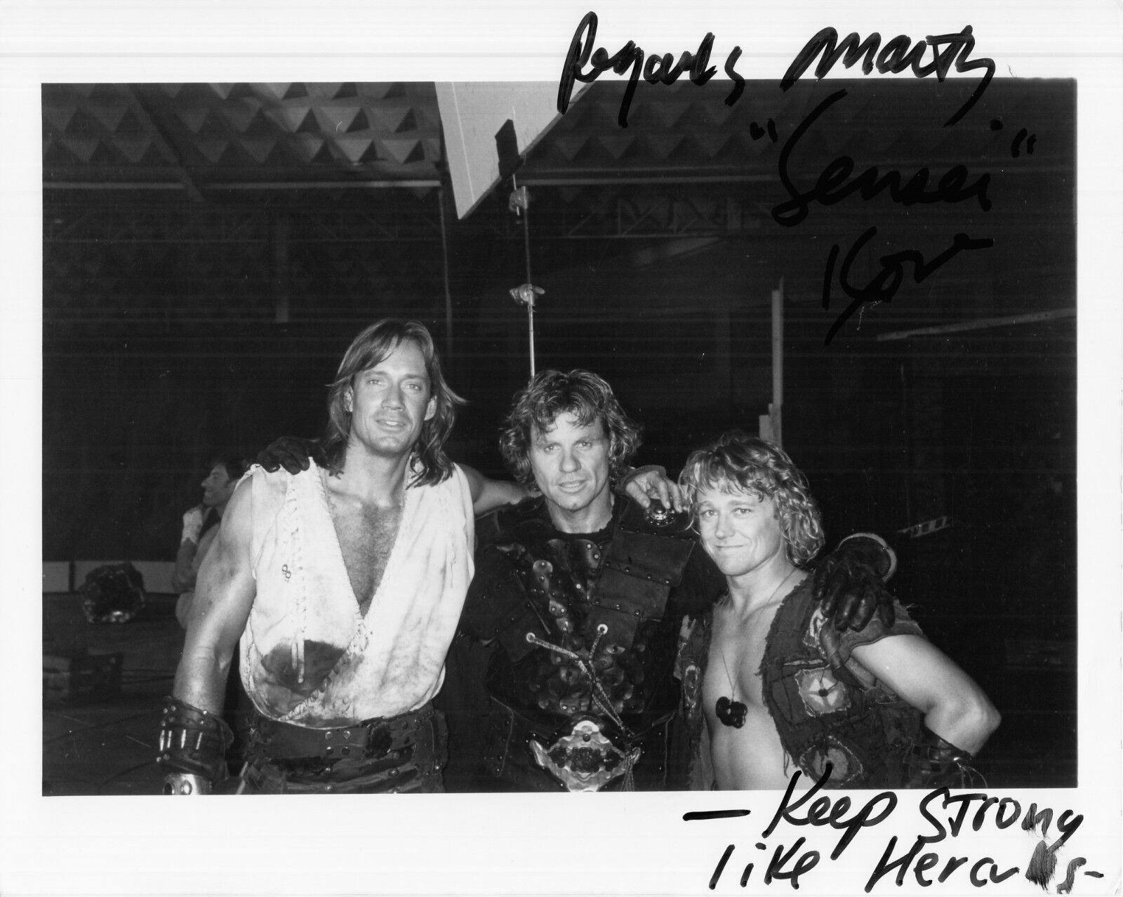 MARTY SENSEI KOVE hand-signed HERCULES 8x10 w/ uacc rd coa KEVIN SORBO CLOSEUP