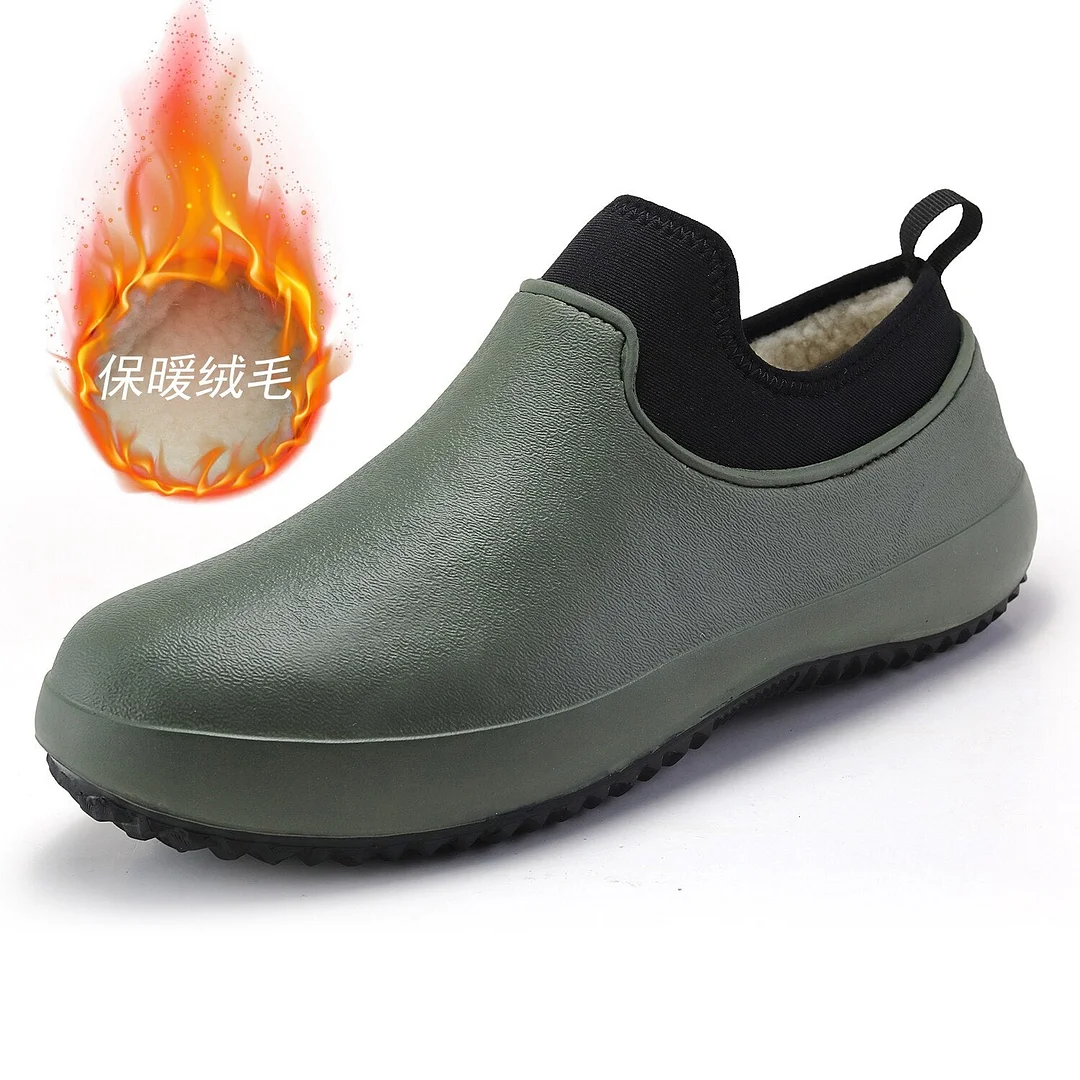 2022 New Men Shoes Kitchen Working Shoes Breathable Non-slip Waterproof Chef Shoes Casual Flat Work Shoes Water Shoes Rain Boots