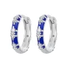  925 Sterling Silver White Gold Plated Inifinite Love Hoop Earring