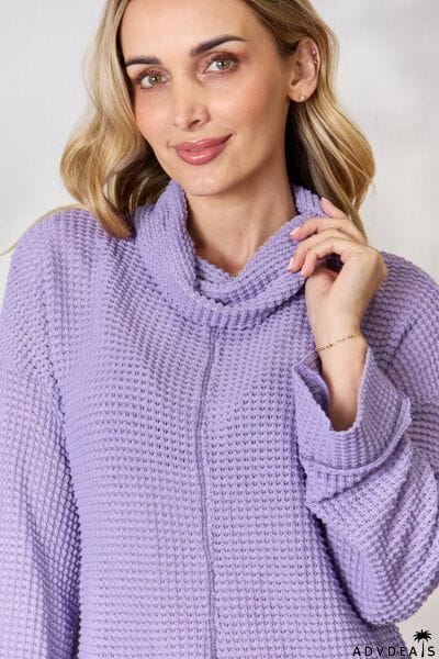 BiBi Exposed Seam Waffle Knit Top