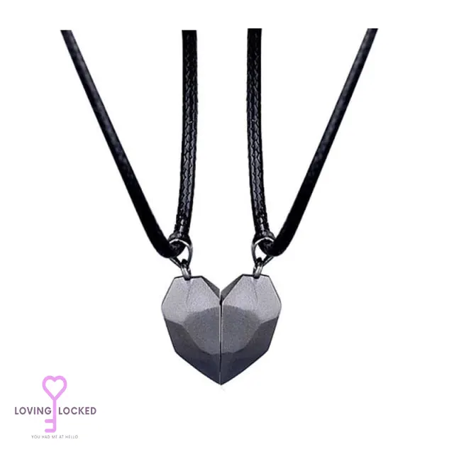 Lovinglocked Couples Magnetic Heart Pendants (2Pcs)