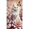 Flowers Cat - Diamond Painting - Full Round Drill (Canvas|40*70cm)