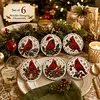 6pcs DIY Pearl Diamond Painting Christmas Tree Hanging Ornaments
