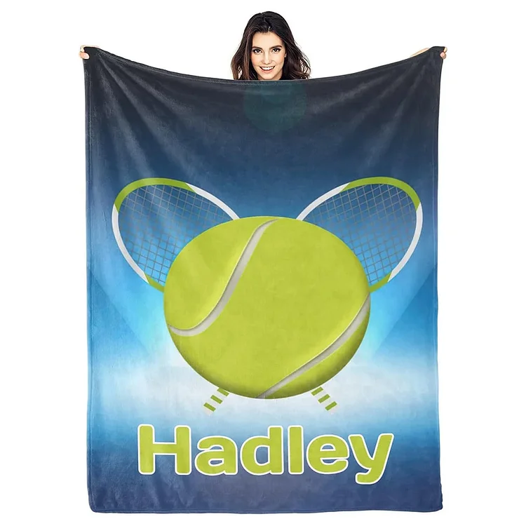 Tennis Ball Personalized Blankets with Name Customized Baby Blankets | BKKid628