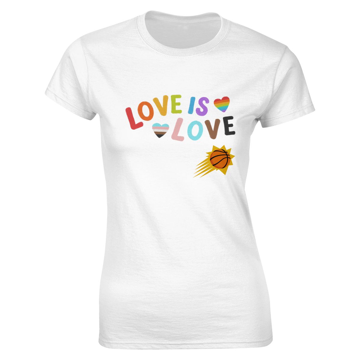 Phoenix Suns Love Pride Women's Crewneck T-Shirt