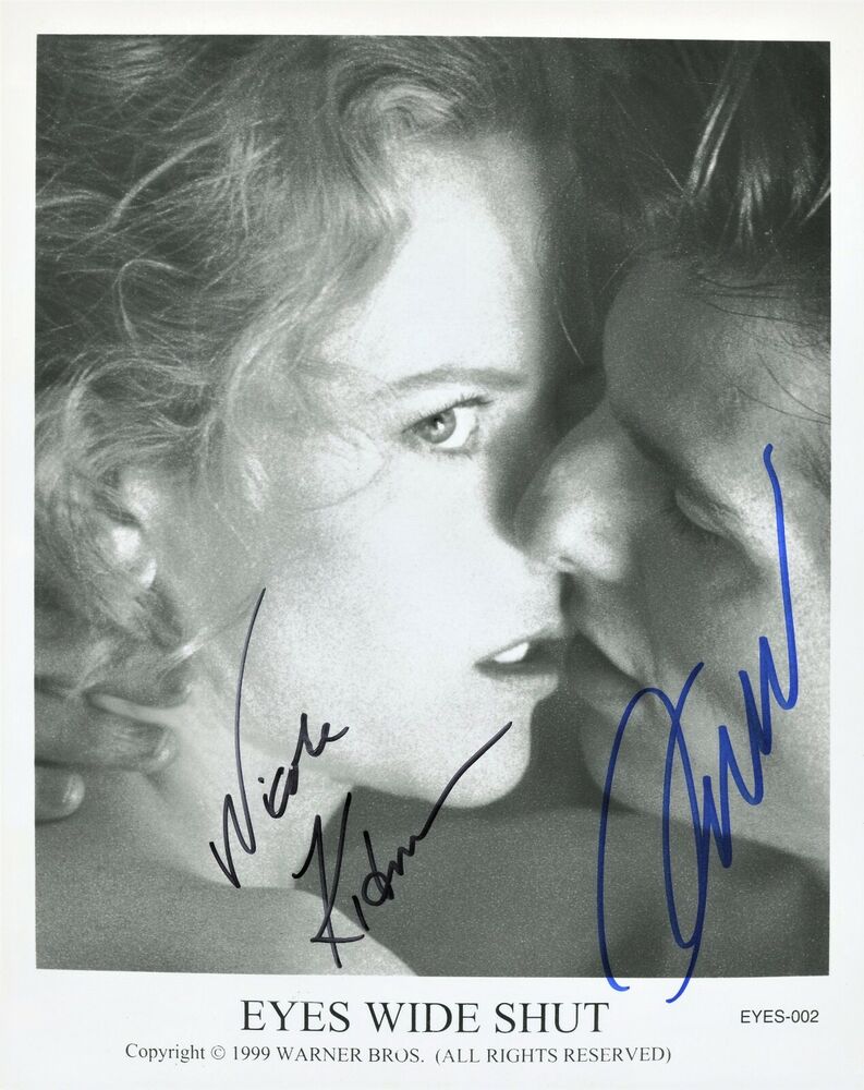 EYES WIDE SHUT In-person Signed Photo Poster painting by Kidman & Cruise