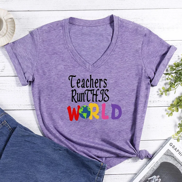 teacher V-neck T Shirt