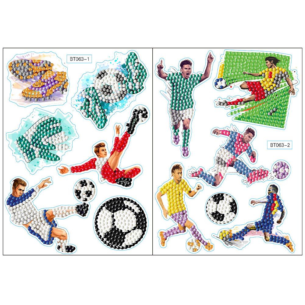 

2pcs Football Match - 5D DIY Craft Sticker, 501 Original