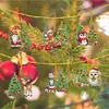 15Pcs Weihnachten Weihnachtsbaum doppelseitig - 5d DIY Handwerk Anhänger