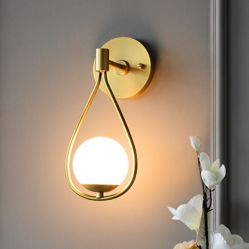 Vanity Light Sconce Wall Lights Post Modern Glass Wall Lamp Living Room Bedroom Light  Aisle Lamps Decoration
