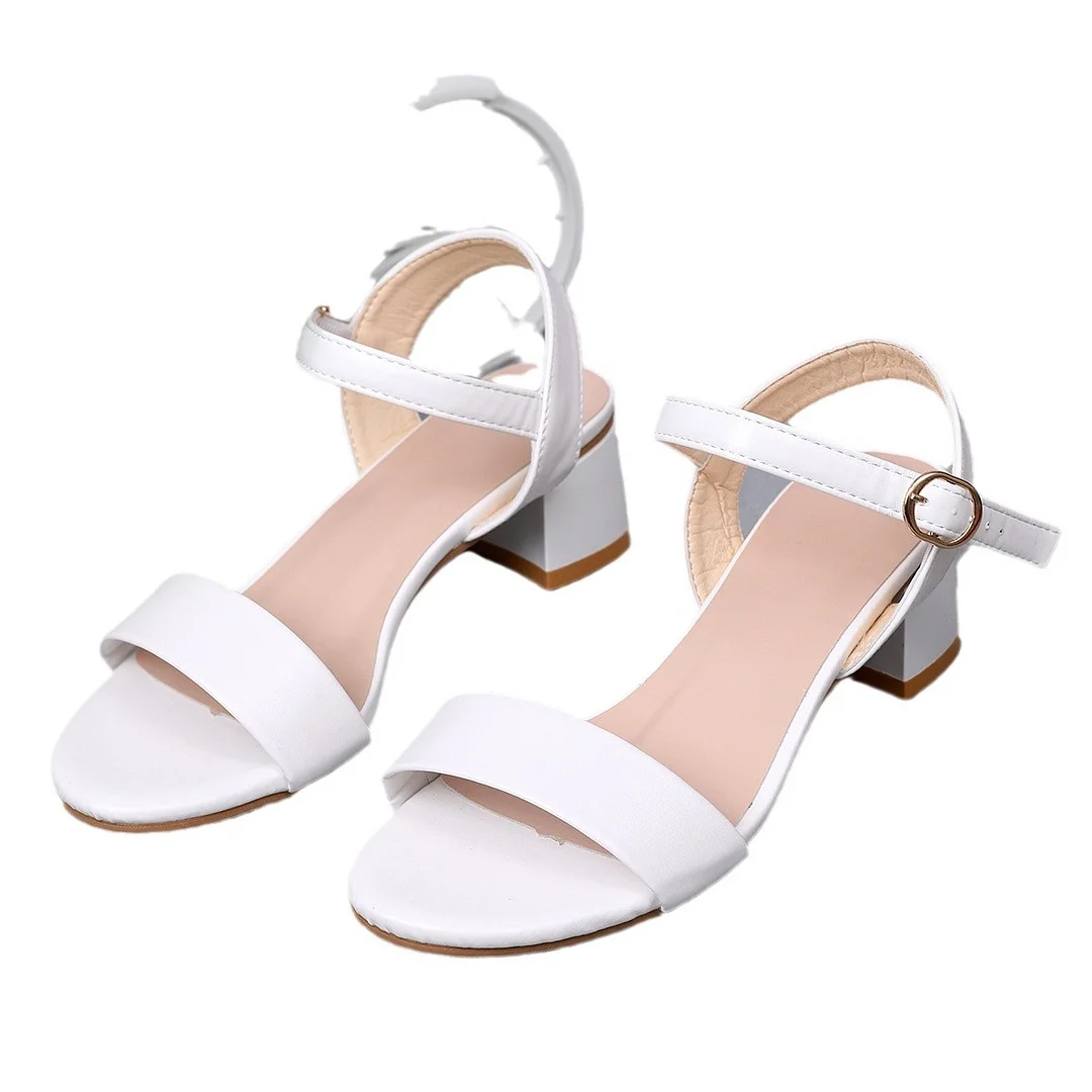 Yyvonne New High-Heeled Sandals Women's Coarse Heel Heel Women's Style Sandals Large Fashion Women's Shoes