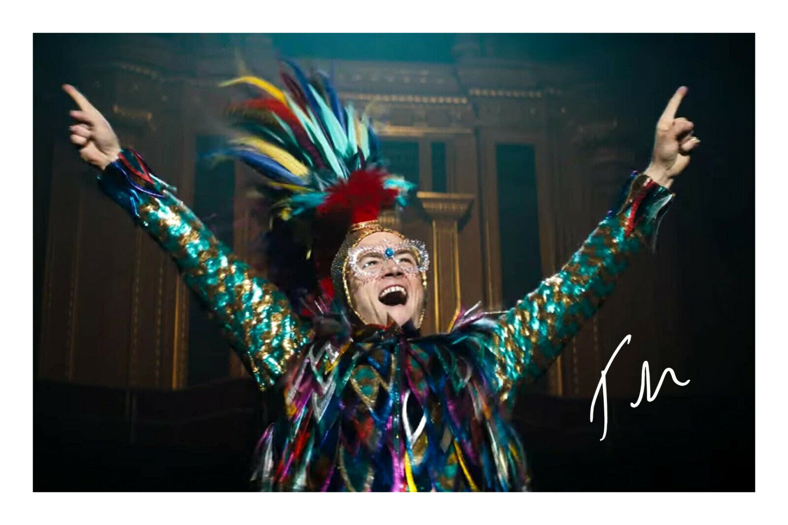 Taron Egerton Signed A4 Photo Poster painting Print Autograph Rocketman