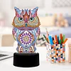 5D DIY Diamond Painting 7 Color Night Light Lamp Home Decoration Ornament Gift Kit(Owl)