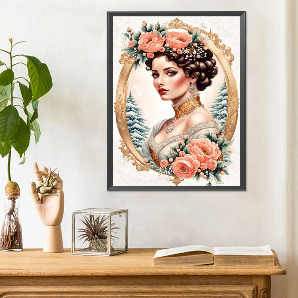 Full Round Diamond Painting 30*40cm - Noblewoman