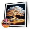 Arbre Dor&eacute;-Perceuse Ronde Peinture Diamant-30*30CM