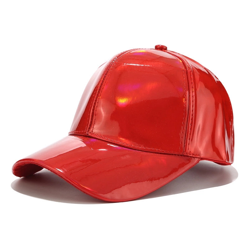 New Light Laser Baseball Cap Men’s Street Trendy PU Cap Women’s Hot Hat