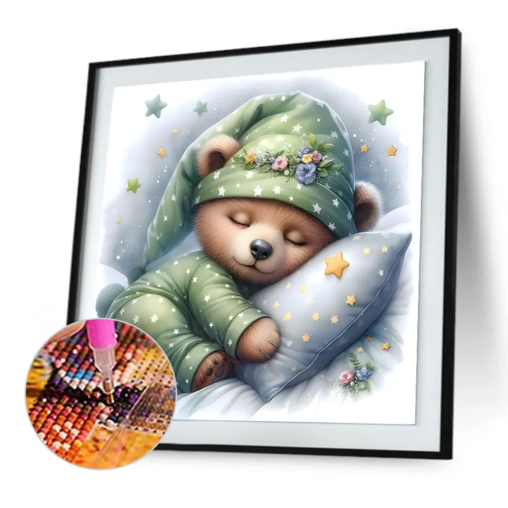 Diamond Painting - Full Round Drill - Bear(Canvas|30*30cm)
