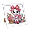 5D DIY Partial Special Shaped Drill Diamond Painting Cat Wall Decor 19.2x19.2cm