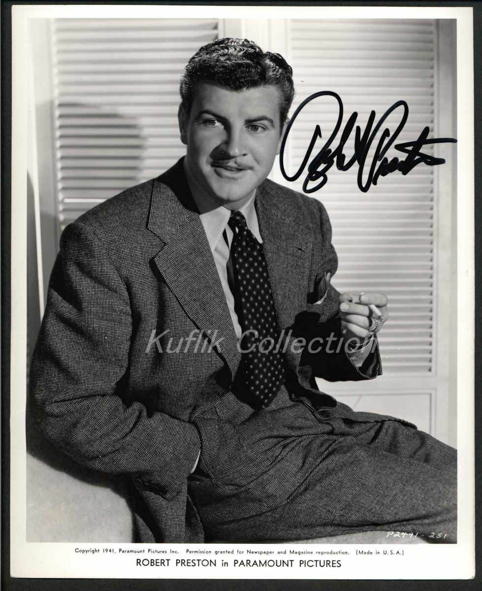 Robert Preston - Signed Vintage Celebrity Autograph Photo Poster painting - Outrage!