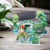 >SALE<Acrylic Arch Bridge Pond Desktop Diamond Art Kits for Home Office Decor