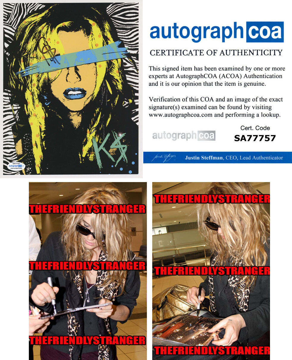 KE$HA signed Autographed 8X10 Photo Poster painting b SINGER Hot SEXY Kesha Sebert ACOA COA