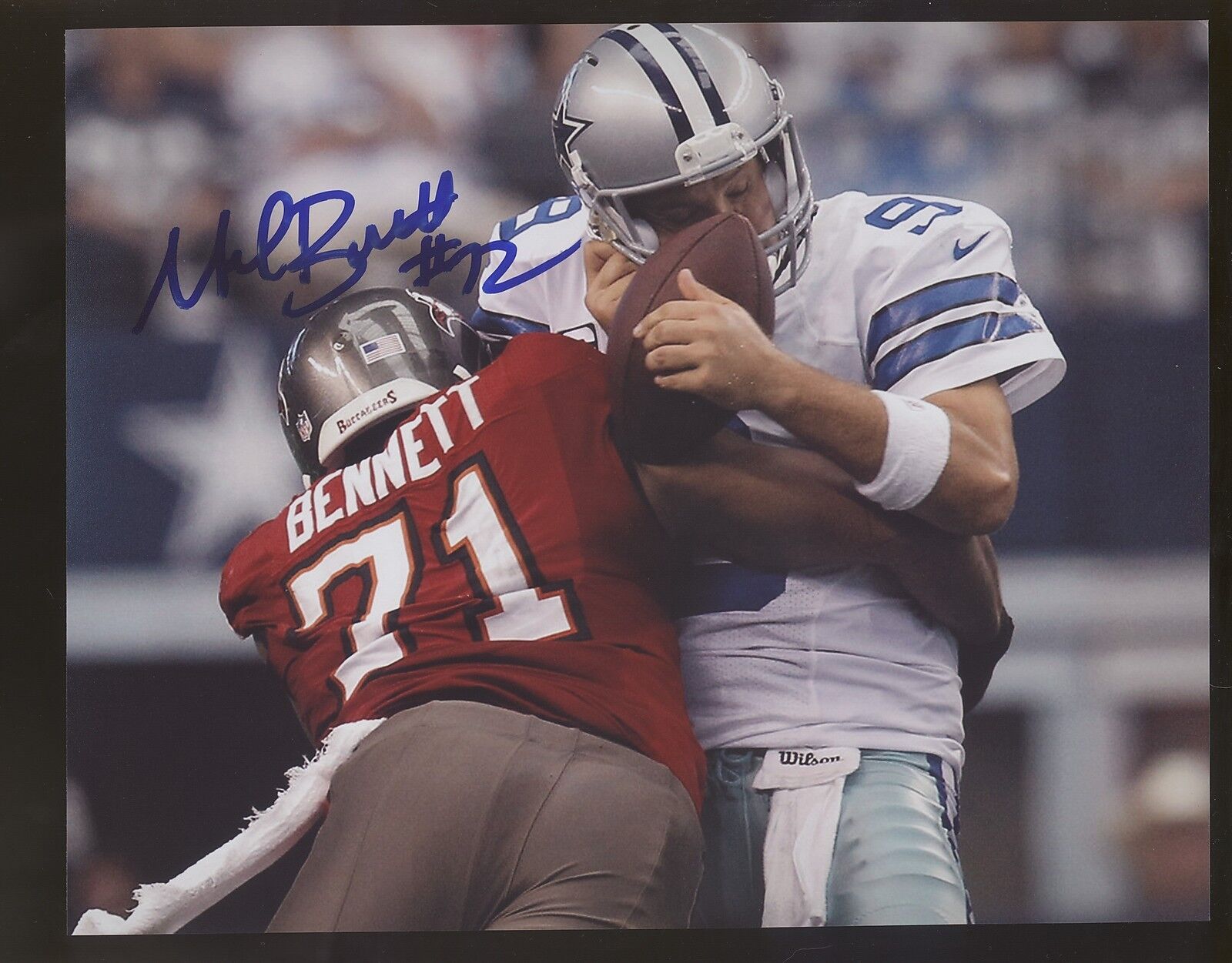 Michael Bennett 8x10 Photo Poster painting #1 Autographed Signed AUTO Tampa Bay Buccaneers