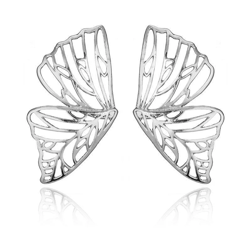 Women plus size clothing Simple Alloy Butterfly Earrings Wholesale Cheap Jewelry-Nordswear