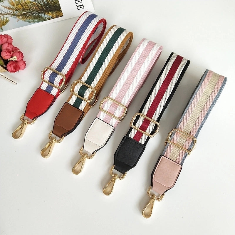 All Seasons Polyester Stripe Single Shoulder Strap Bag Accessories
