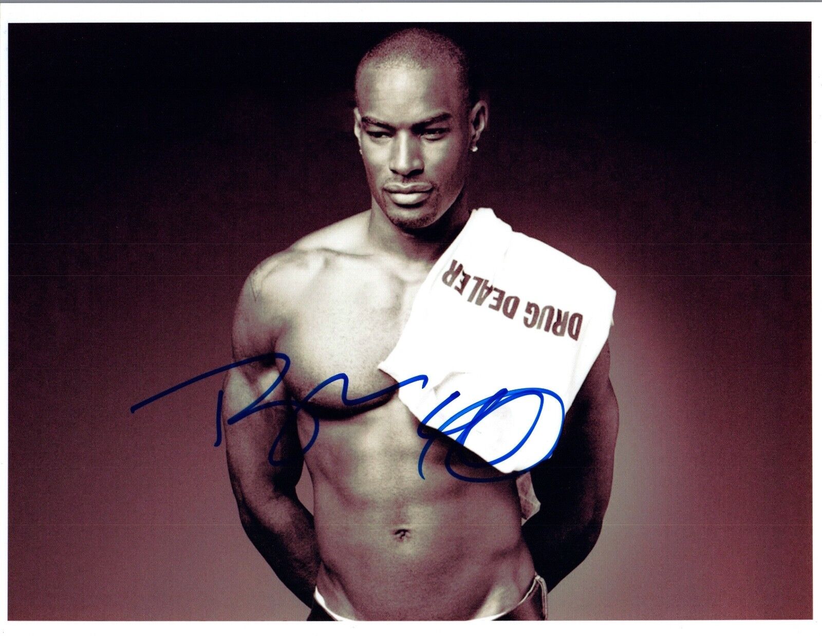 Tyson Beckford Signed Autographed 8x10 Photo Poster painting Sexy Shirtless Model COA VD