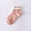 Pink Summer 3D Jacquard Women Short Socks