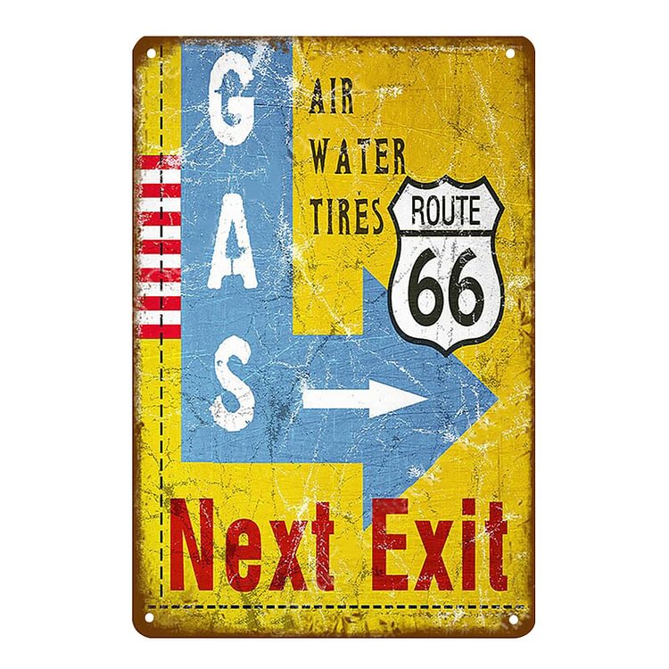 Gas - Vintage Tin Signs/Wooden Signs - 7.9x11.8in & 11.8x15.7in
