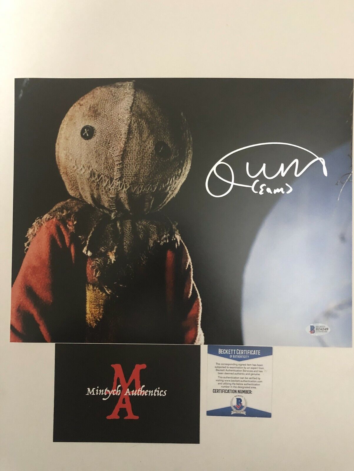 QUINN LORD TRICK 'R TREAT SIGNED 11X14 Photo Poster painting! BECKETT AUTHENTIC COA HORROR! SAM!