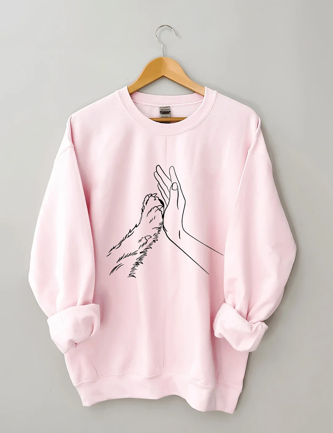 Human Hand and Paw Sweatshirt
