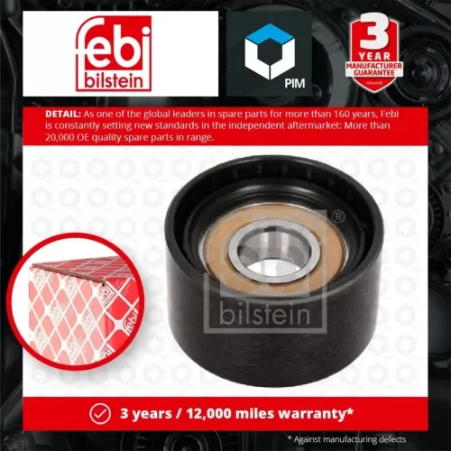 Aux Belt Idler Pulley fits MERCEDES S320 W221 3.0D 05 to 13 OM642.930 Guide Febi Parts